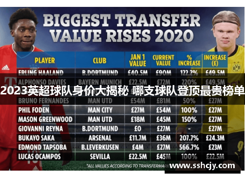 2023英超球队身价大揭秘 哪支球队登顶最贵榜单 2023英超球队身价大揭秘 哪支球队登顶最贵榜单